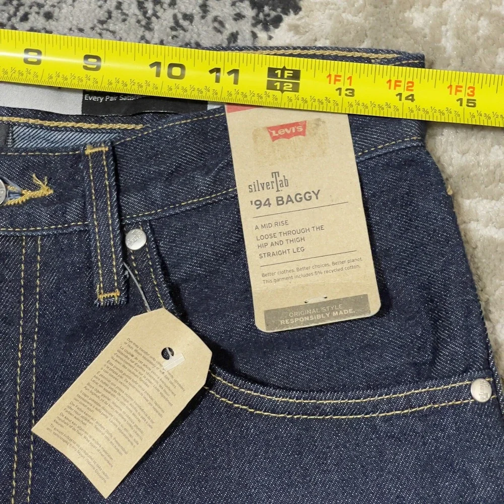 Levis Jeans SilverTab '94‎ Baggy Men Size 27x31 Blue Denim Dark Wash Skater NEW
